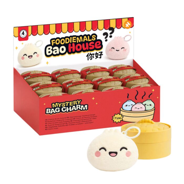 Portachiavi di peluche a sorpresa - Mystery - Foodiemals Bao House - Bao Bun - Raviolo Cinese