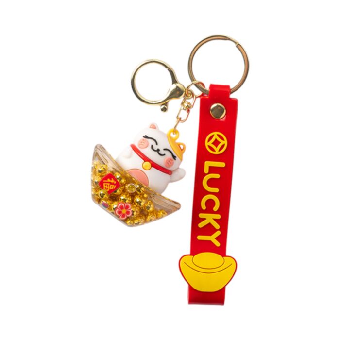 Portachiavi e ciondolo da borsa - QuirKeys - Gatto Maneki Neko - vascha