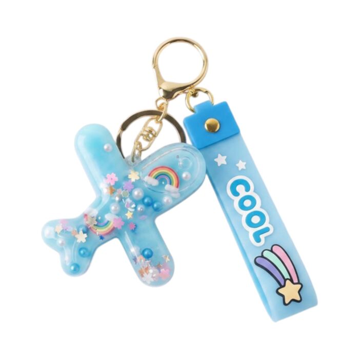 Portachiavi e ciondolo da borsa - QuirKeys - Acobaleno e aereo