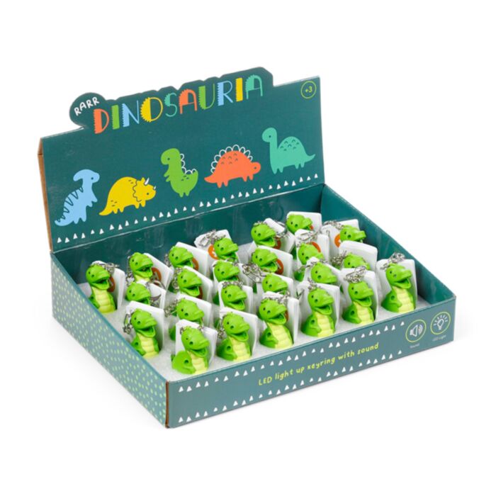 Portachiavi Dinosauro con LED e Suono
