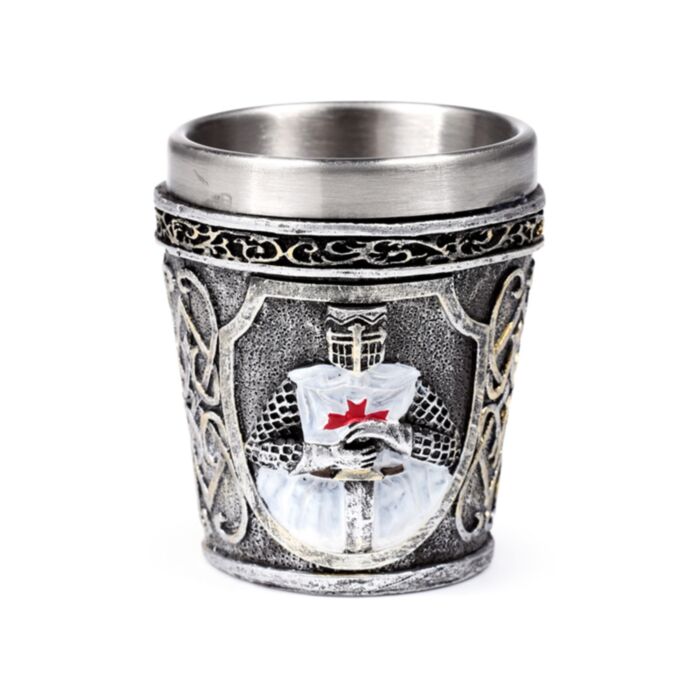 Bicchiere Decorativo da Shot - Cavaliere Medievale Bianco