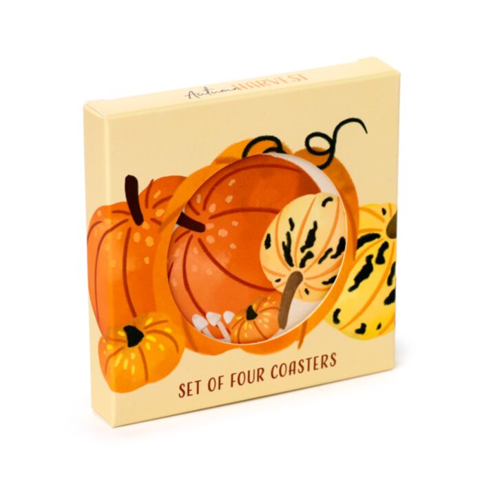 Set di 4 Sottobicchieri in Sughero - Zucca AUTUMN HARVEST