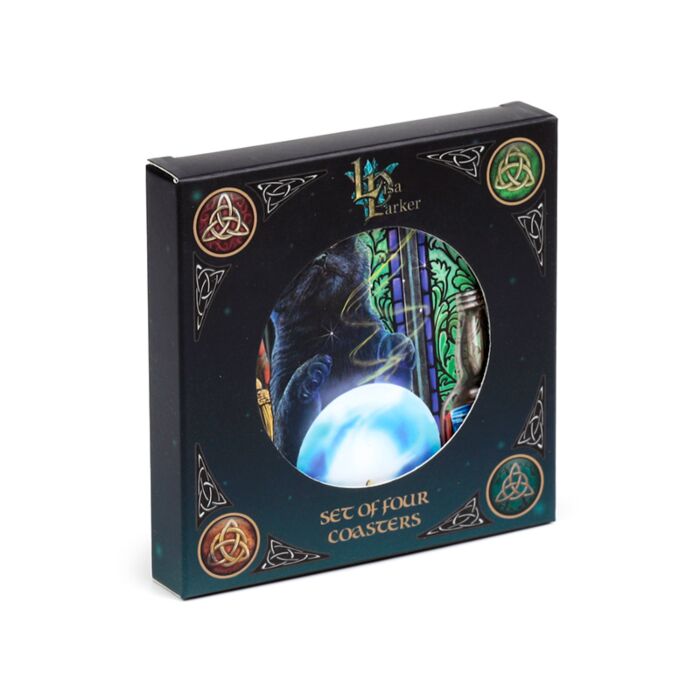 Set di 4 Sottobicchieri in Sughero - Gatti Magici - Lisa Parker