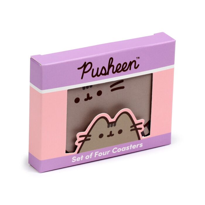 Set di 4 Sottobicchieri in Sughero - Pusheen il Gatto