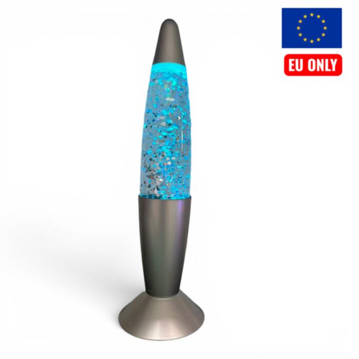 Lampada glitter USB con cambio colore - Argento