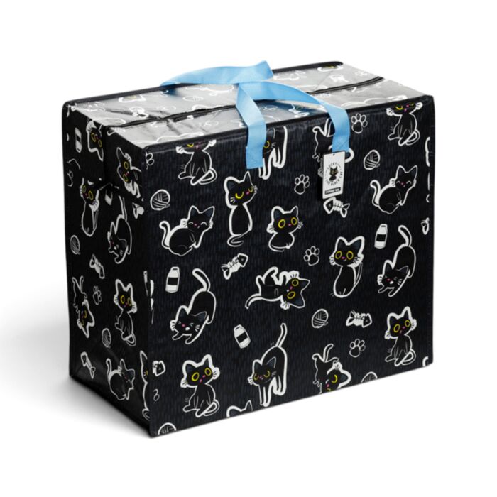 Sacca per il Bucato con Zip - Lucky il Gatto Nero