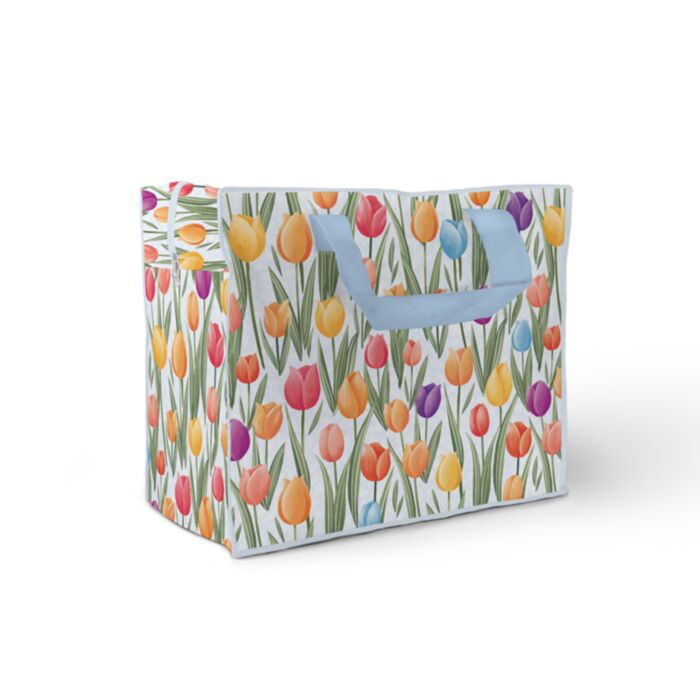 Borsa portabiancheria con cerniera - Tulipani