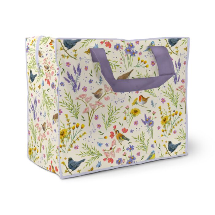 Borsa portabiancheria con cerniera - Jan Pashley Wings & Wildflowers