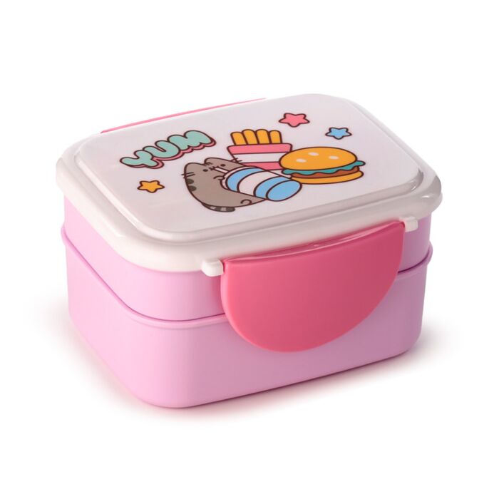 Porta Pranzo Bento con Posate e Chiusura a Clip - Pusheen il Gatto - Core