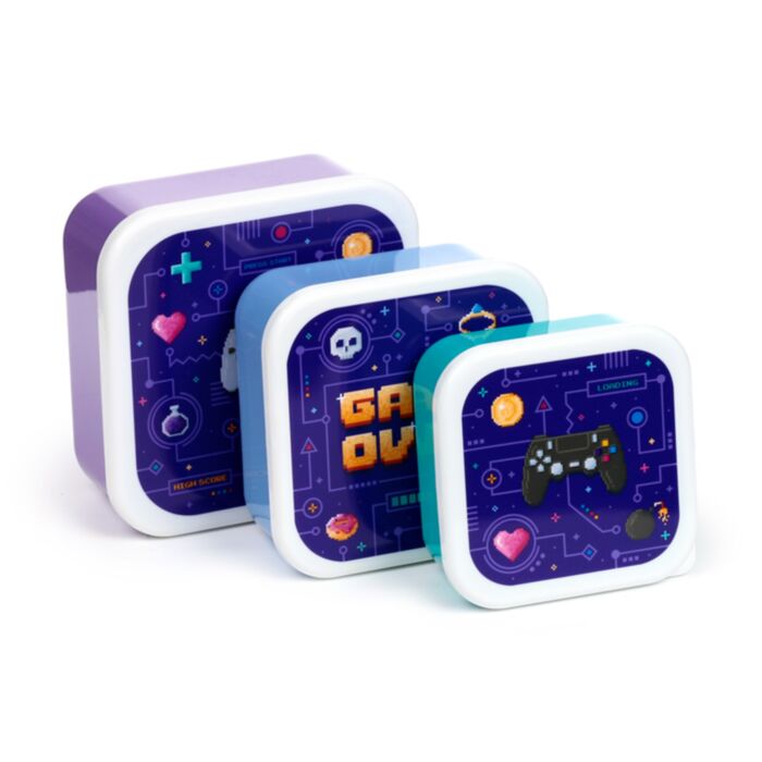 Set di 3 Contenitori per Alimenti M/L/XL - Game Over