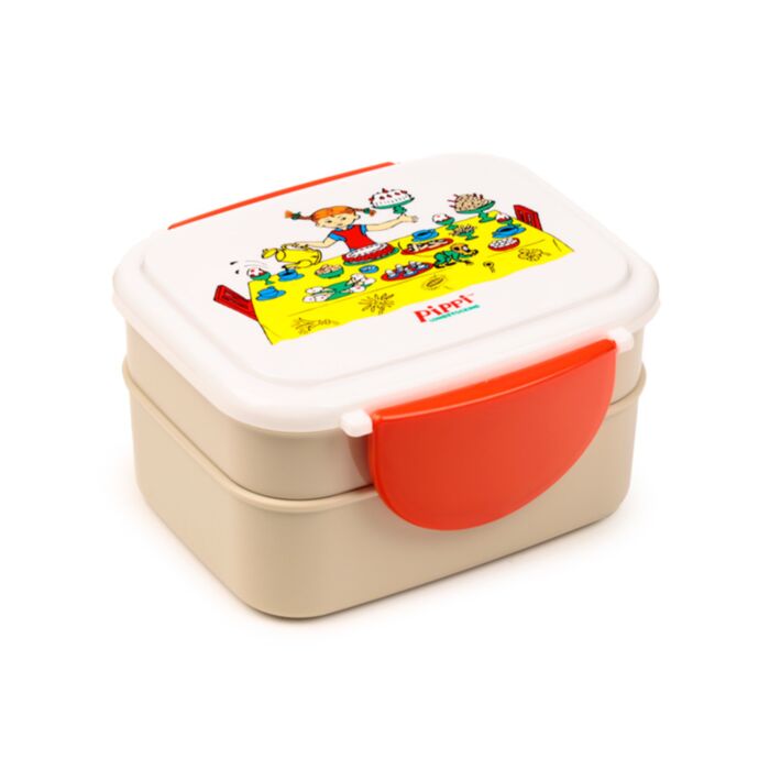 Porta Pranzo Bento con Posate e Chiusura a Clip - Pippi Calzelunghe
