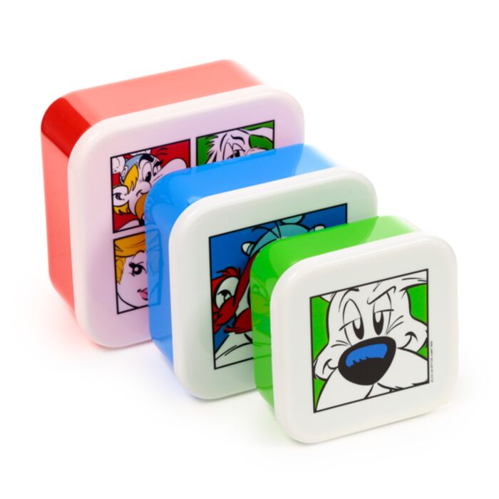 Set di 3 Contenitori per Alimenti M/L/XL - ASTERIX & OBELIX