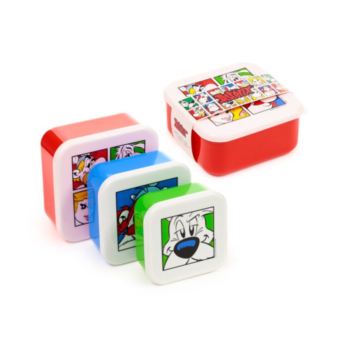 Set di 3 Contenitori per Alimenti M/L/XL - ASTERIX & OBELIX