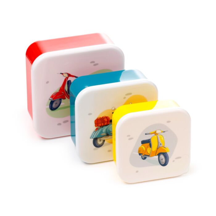 Set di 3 Contenitori per Alimenti M/L/XL - Scooter