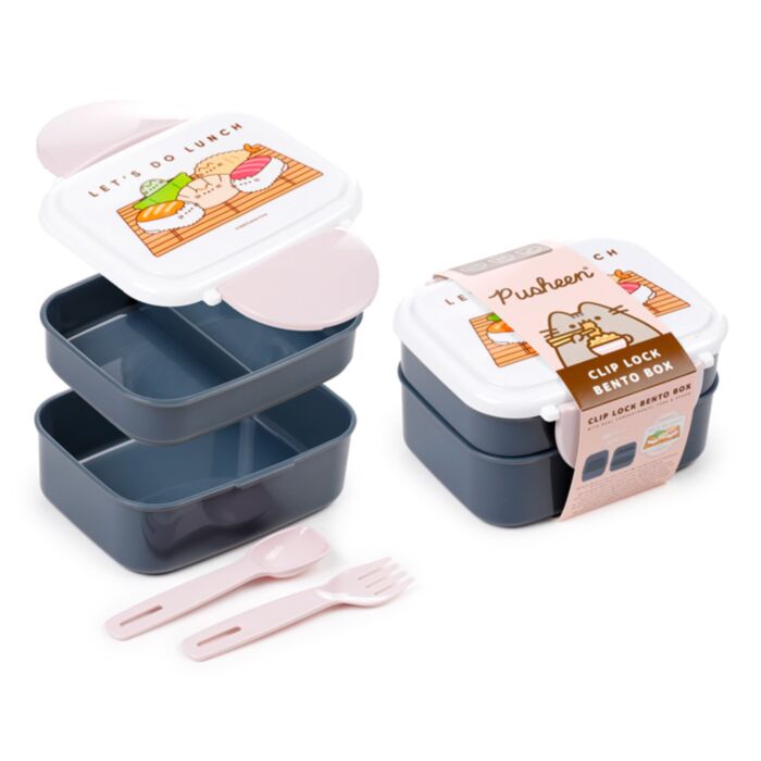 Porta Pranzo con Posate e Chiusura a Clip - Sushi - Bento Club - Pusheen il Gatto