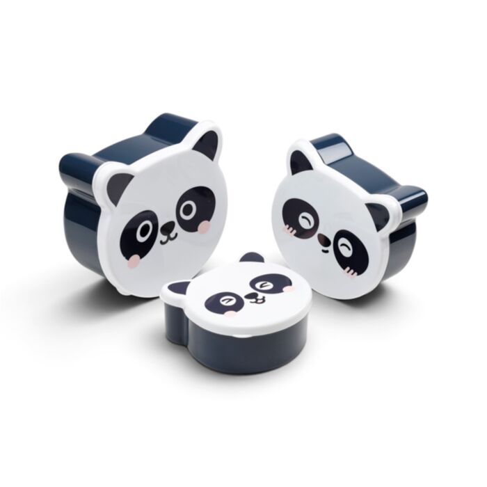 Set di 3 Contenitori per Alimenti M/L/XL - Panda - Adoramals 