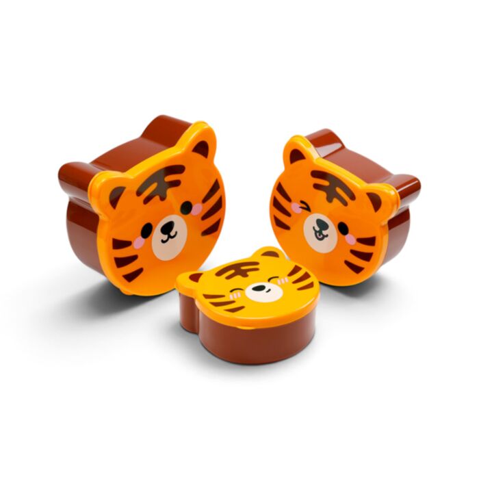 Set di 3 Contenitori per Alimenti M/L/XL - Tigre - Adoramals 