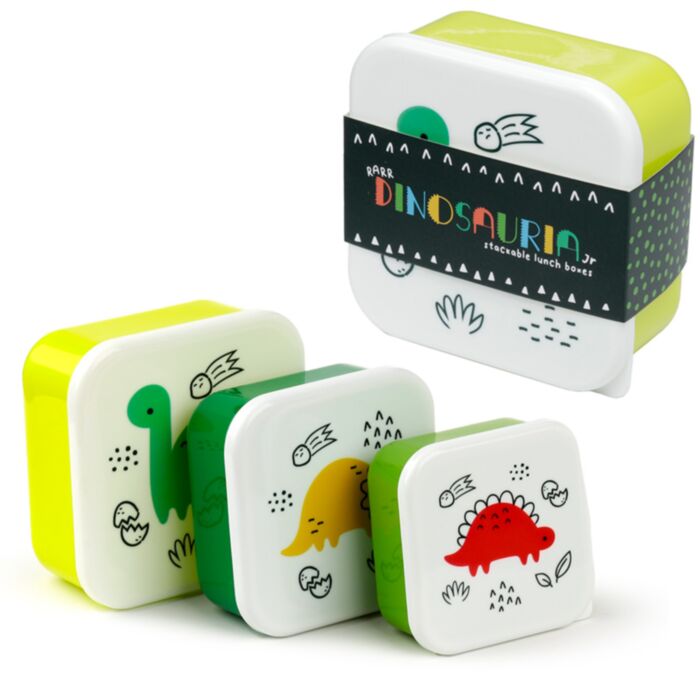 Set di 3 Contenitori per Alimenti S/M/L - Baby Dinosauri - Dinosauria