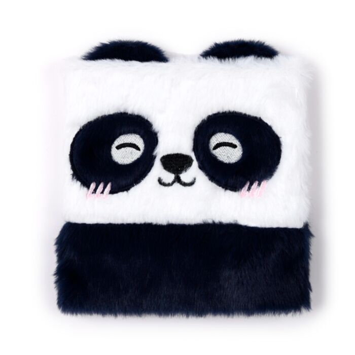 Quaderno con Copertina in Peluche - Panda - Animali Dolci Selvatici ADORAMALS