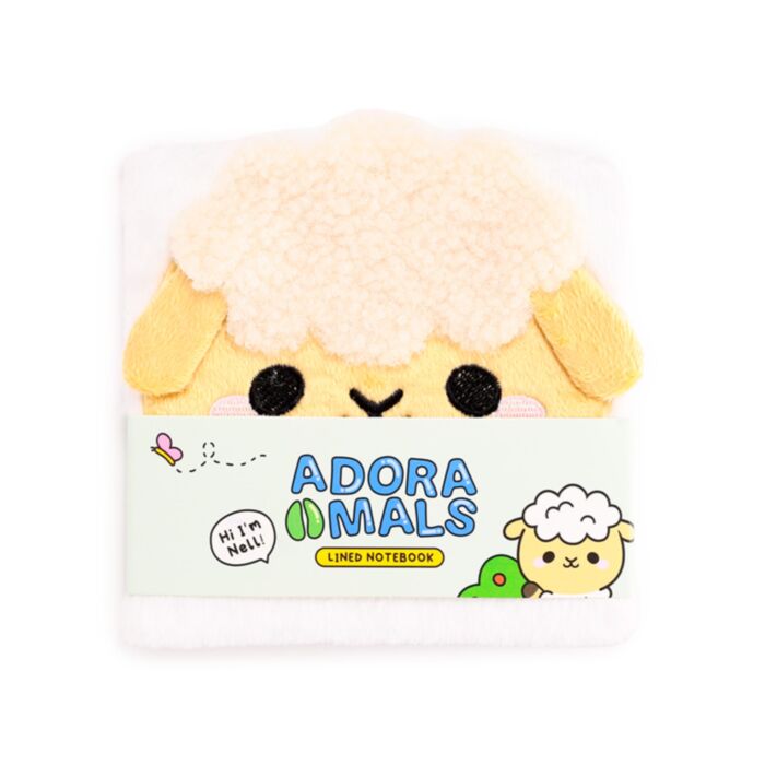 Quaderno con Copertina in Peluche - Pecora - Animali Dolci ADORAMALS