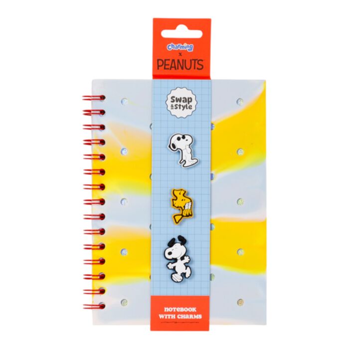 Quaderno A5 a Righe con Charms - Snoopy & Woodstock - Peanuts