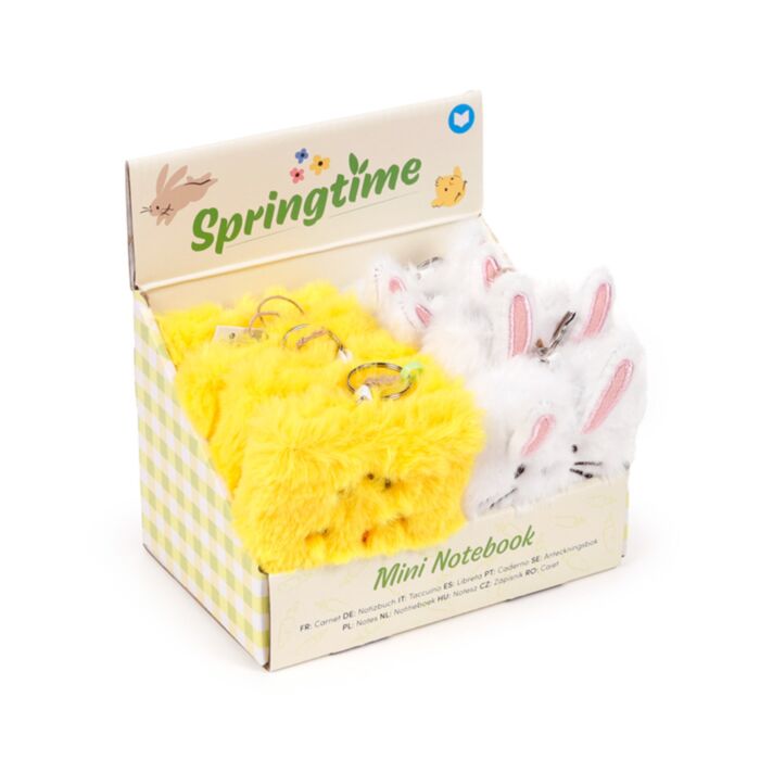 Mini Quaderno in Peluche - Pulcino e Coniglio - Primavera SPRINGTIME