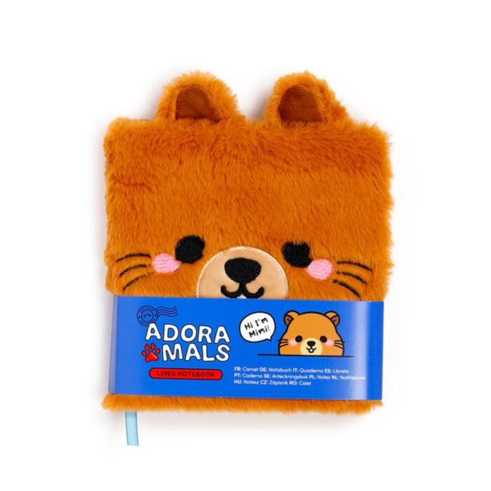 Quaderno con Copertina in Peluche - Mimi, la Marmotta - Animali Dolci ADORAMALS