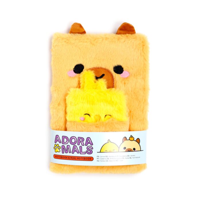 Quaderno A5 con Peluche e Mini Memo - Capibara