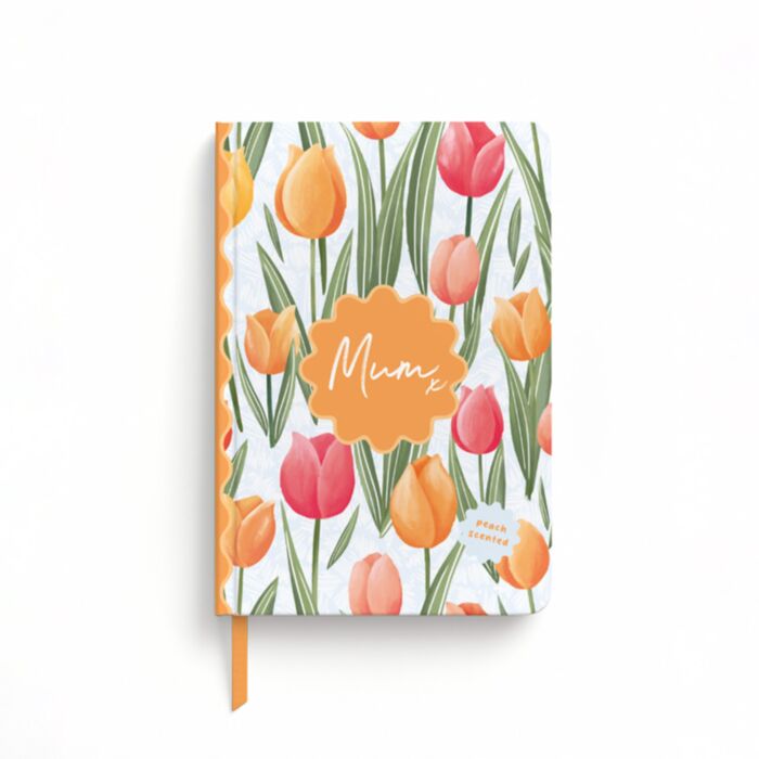 Quaderno profumato A5 in carta riciclata - Festa della mamma - Tulipani