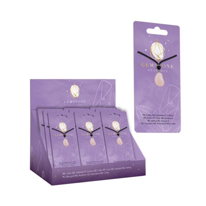 Collana con Ciondolo in Gemma Lucidata con Pietra Curativa
