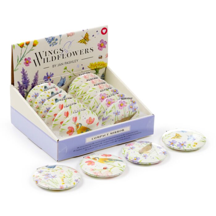 Specchietto da Borsa - Uccelli&Fiori Selvatici - Wings&Wildflowers JAN PASHLEY