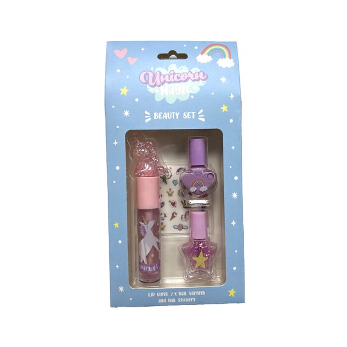 Set per Bambini con Lucidalabbra e Smalto per Unghie - Magia dell'Unicorno 