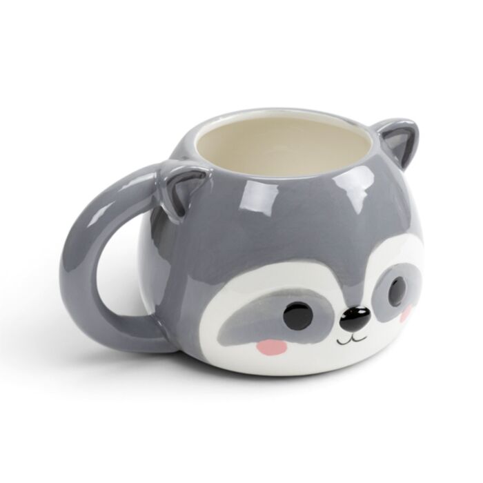 Tazza in Ceramica a Forma di Testa di Procione - Animali Dolci ADORAMALS