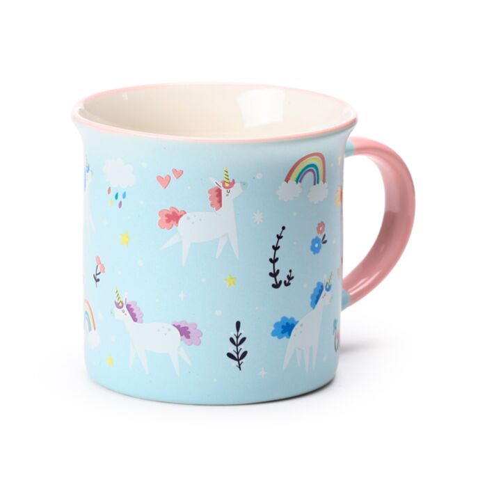 Tazza in Porcellana con Bordo Arrotondato - Magia dell'Unicorno