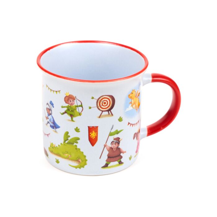Tazza in Porcellana con Bordo Arrotondato - Cavalieri & Draghi 