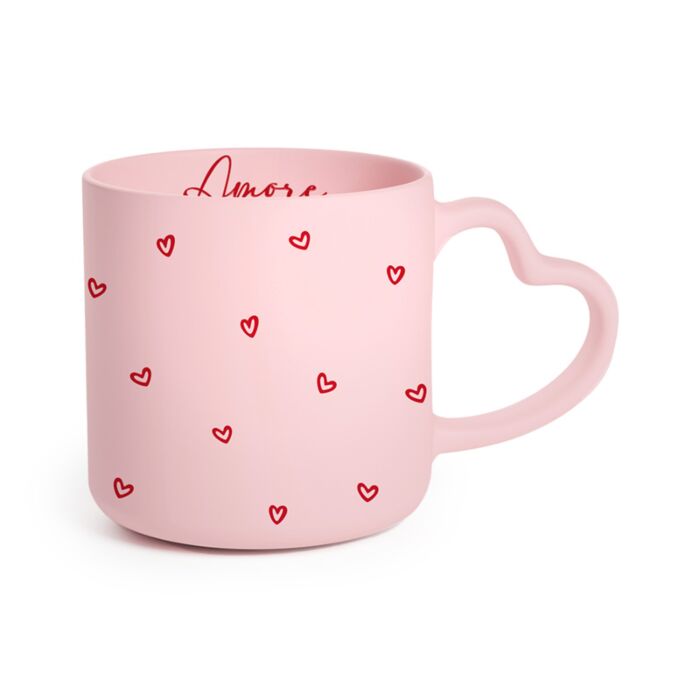 Tazza in Porcellana con Manico a Forma di Cuore - Amore