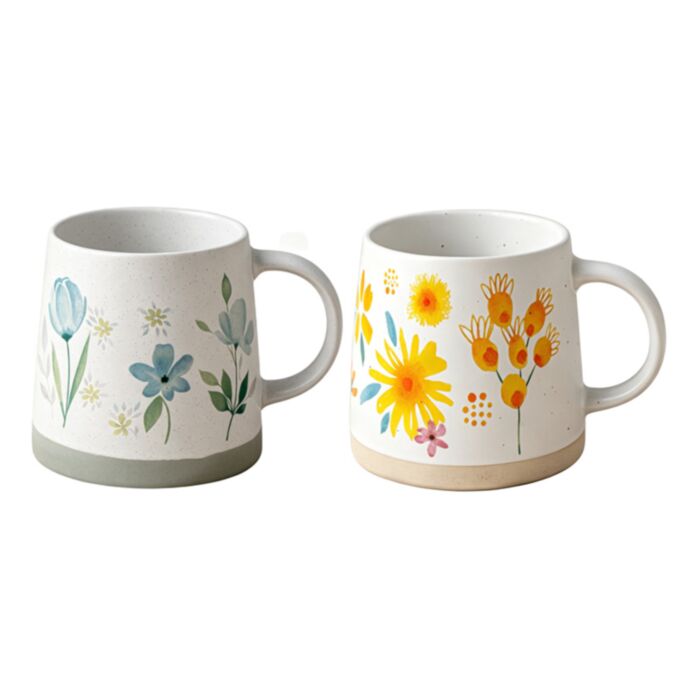Tazza in gres - Fiori selvatici