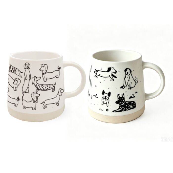 Tazza in gres - Illustrazioni di cani