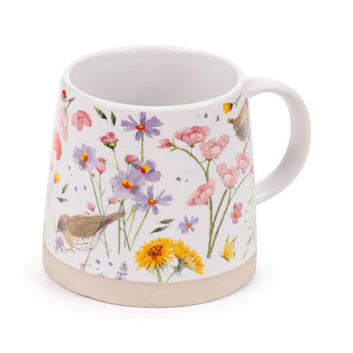 Tazza in Grès Porcellanato - Ali & Fiori Selvatici - Wings & Wildflowers JAN PASHLEY