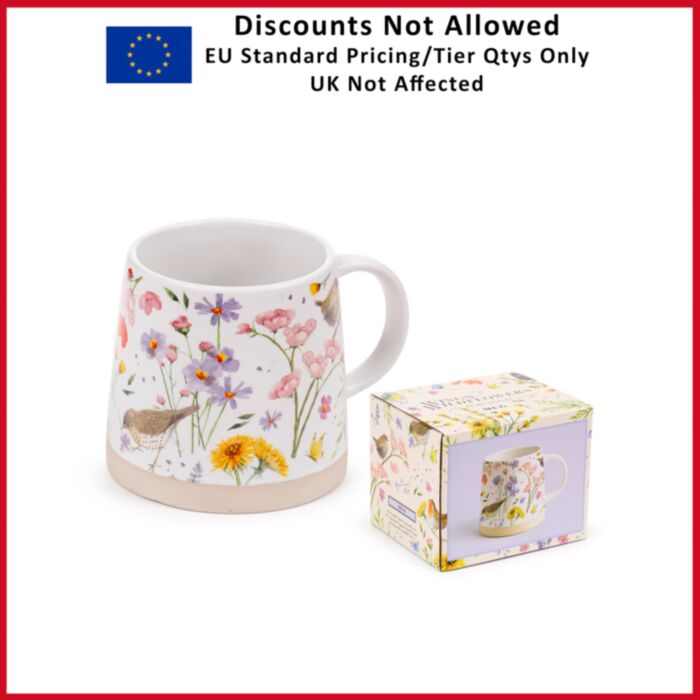 Tazza in Grès Porcellanato - Ali & Fiori Selvatici - Wings & Wildflowers JAN PASHLEY