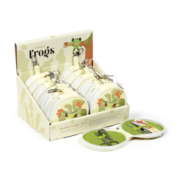 Set Manicure 5 pezzi - Rotondo - Rane Tropicali TROPICAL FROGS