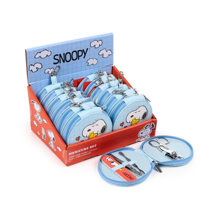 Set Manicure 5 pezzi - Rotondo - Snoopy & Woodstock - Peanuts