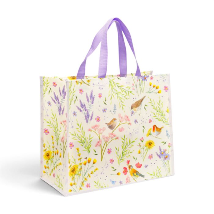 Borsa Shoppper - Uccelli&Fiori Selvatici - Wings&Wildflowers JAN PASHLEY