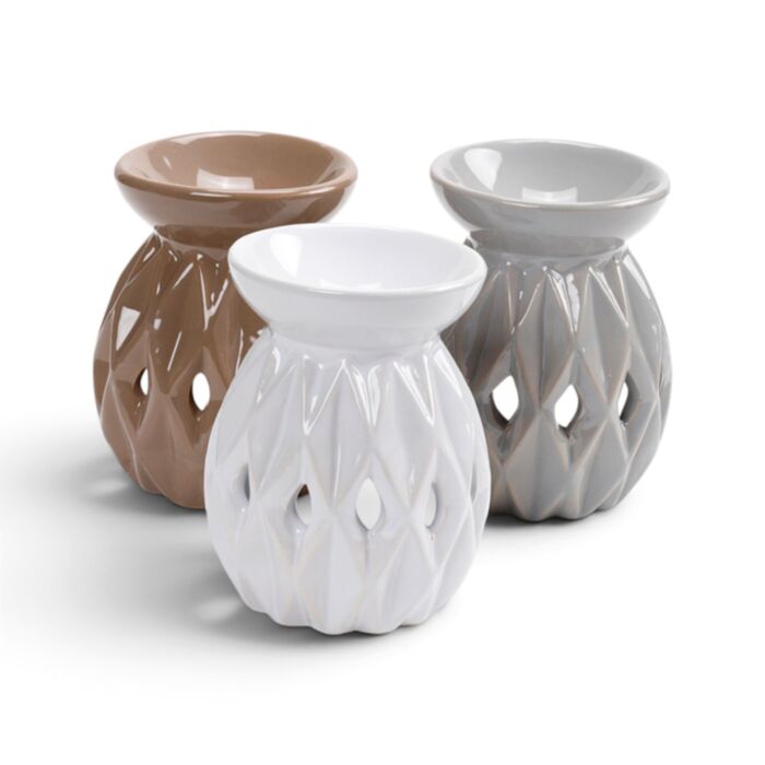 Brucia Essenze per Oli e Cere in Ceramica Stile Origami