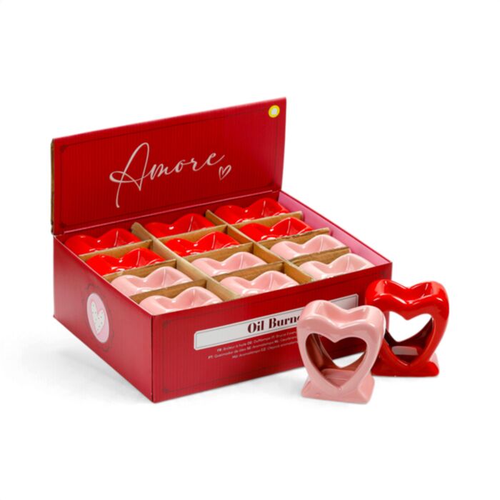 Bruciaessenze in ceramica sagomata - Amore Heart