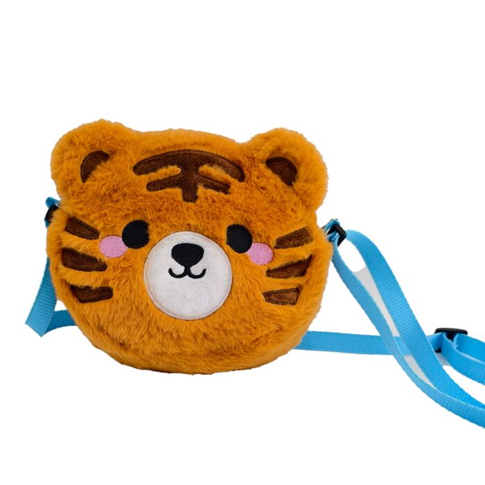 Borsa a Tracolla in Peluche - Alfie la Tigre - Animali Dolci Selvatici ADORAMALS