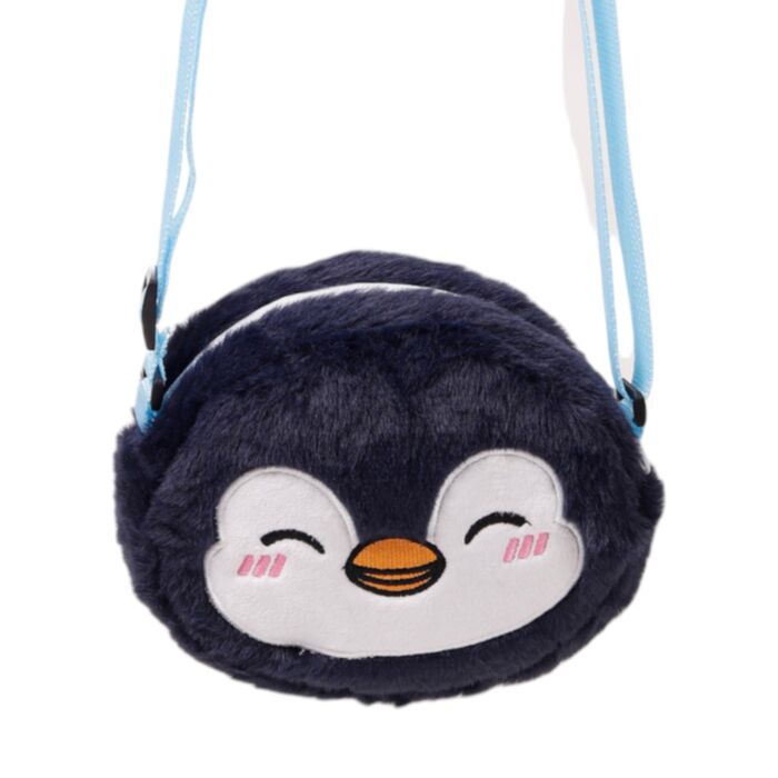 Borsa a Tracolla in Peluche - Pinguino Nico - Animali Dolci Selvatici ADORAMALS