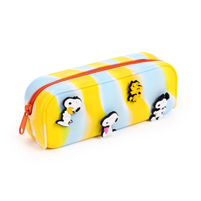 Astuccio in Silicone con Decorazioni - Snoopy & Woodstock - Peanuts