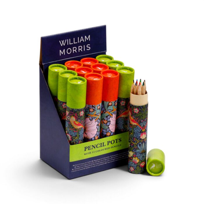 Tubo con Matite Colorate - Grande - William Morris