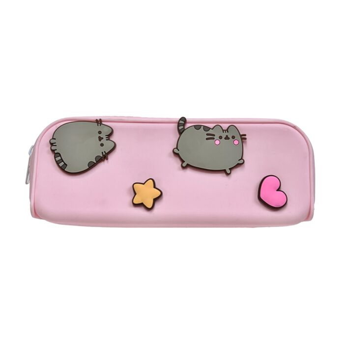 Astuccio in Silicone con Decorazioni - Stelle & Cuori - Pusheen il Gatto